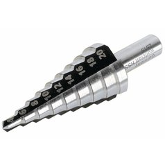 Wolfcraft HSS stupňovitý vrták, stopka 10mm Ø 8 - 30mm 2516000