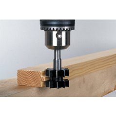 Wolfcraft Pérová fréza WS 30x22mm 3259000 ukázka použití