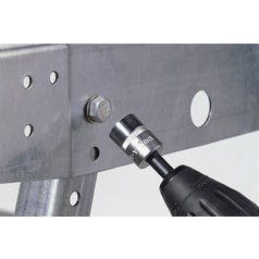 Wolfcraft Sada 4ks nástrčných klíčů + adaptér 2413000 ukázka použití