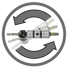 Wolfcraft Flipbit sada bitů a vrtáků do kovu 9dílná 308300