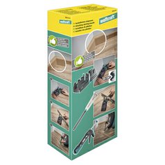 Wolfcraft sada pro připevnění soklů a lišt – pilka, pokosnice, pistole 6977000