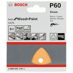 Brusný papír 93 mm Wood+Paint hrubost 60