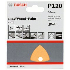 Brusný papír 93 mm Wood+Paint hrubost 120