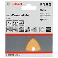 Brusný papír 93 mm Wood+Paint hrubost 180