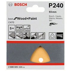 Brusný papír 93 mm Wood+Paint hrubost 240