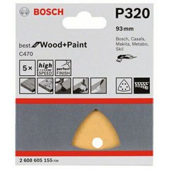 Brusný papír 93 mm Wood+Paint hrubost 320