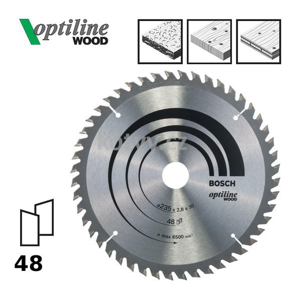Pilový kotouč Optiline Wood 235x30/25x2,8mm,48