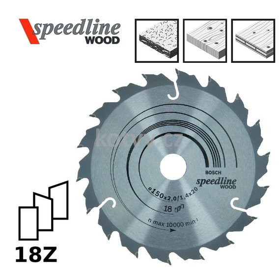 Pilový kotouč Speedline Wood 150x20x2,0mm,18