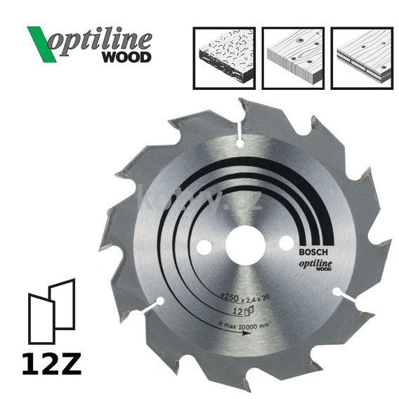 Pilový kotouč Optiline Wood 150x20/16x2,4mm,12