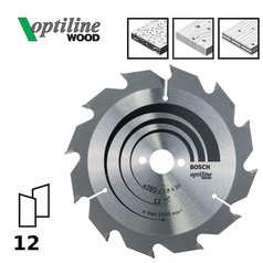 Pilový kotouč Optiline Wood 160x20/16x1,8mm,12
