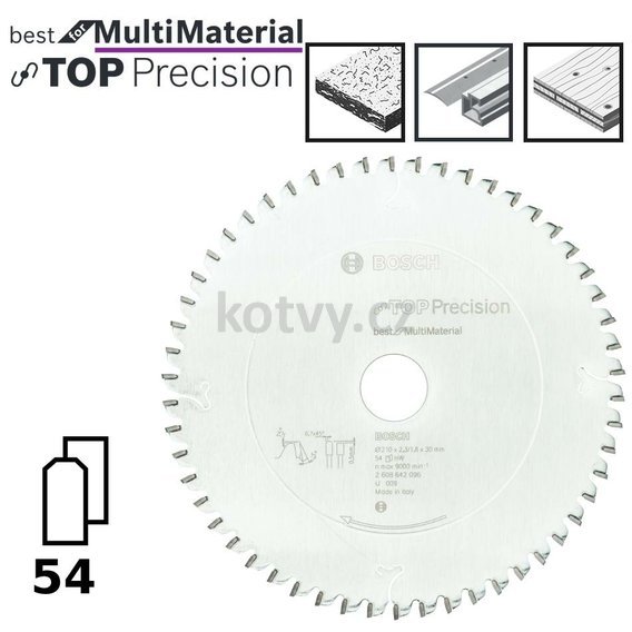 Pilový kotouč do okružních pil Top Precision Best for Multi Material 210x30x2,3mm,54