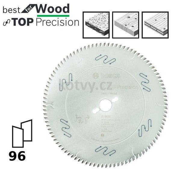 Pilový kotouč do okružních pil Top Precision Best for Wood 300x30x3,2mm,96