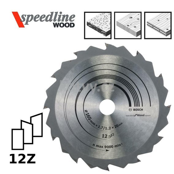 Pilový kotouč Speedline Wood 165x20/16x1,7mm,12