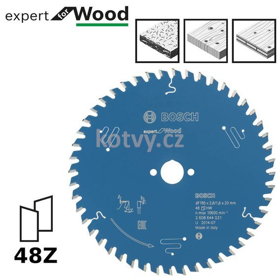 Pilový kotouč Expert for Wood 180x20x2,6mm,48