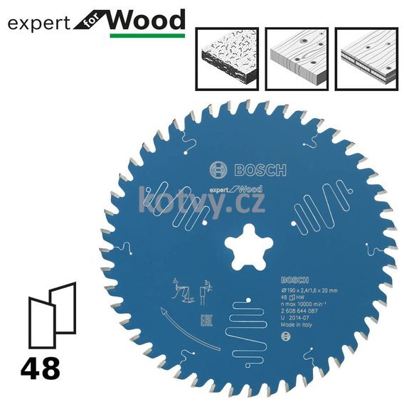 Pilový kotouč Expert for Wood 190x2,4mm,48