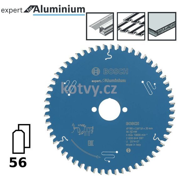 Pilový kotouč Expert for Aluminium 180x30x2,6mm,56