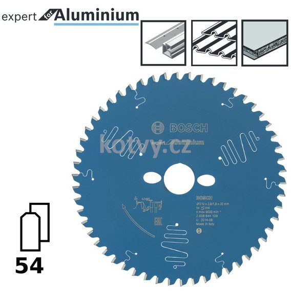 Pilový kotouč Expert for Aluminium 210x30x2,6mm,54