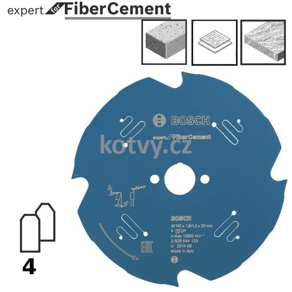 Pilový kotouč Expert for Fiber Cement 140x20x1,8mm,4