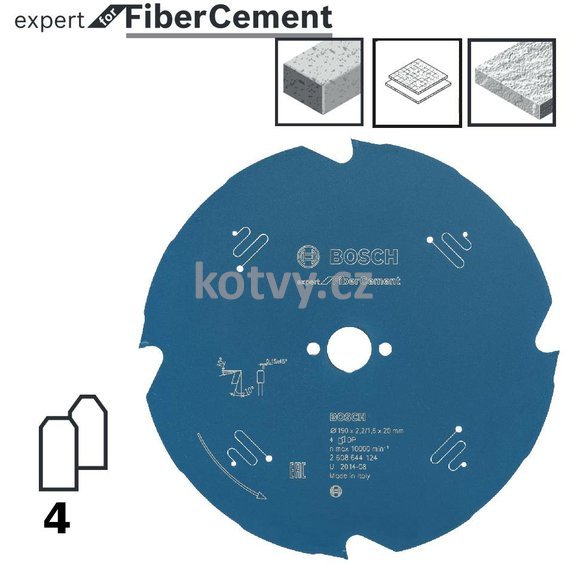 Pilový kotouč Expert for Fiber Cement 190x20x2,2mm,4