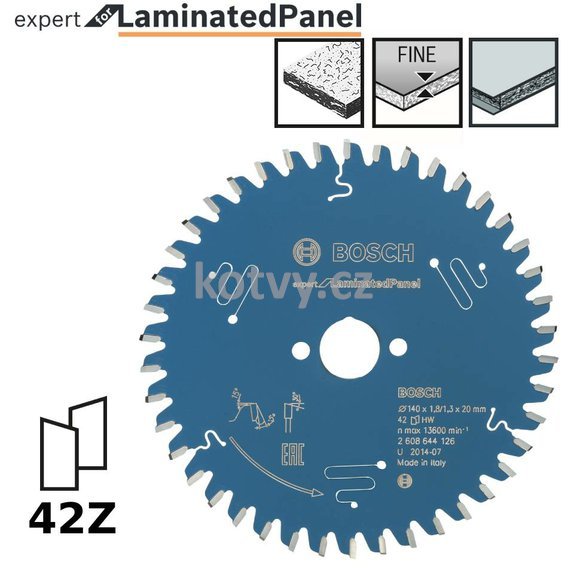 Pilový kotouč Expert for Laminated Panel 140x20x1,8mm,42