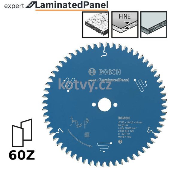 Pilový kotouč Expert for Laminated Panel 190x20x2,6mm,60