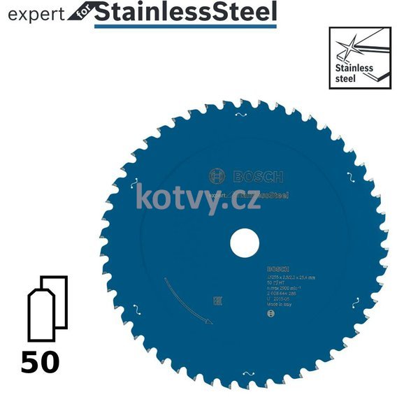 Pilový kotouč do okružních pil Expert for Stainless Steel 255x25,4x2,5x50
