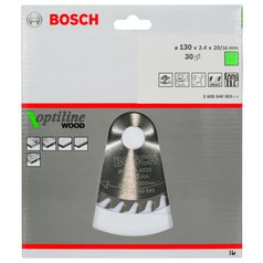 Pilový kotouč Optiline Wood 130x20/16x2,4mm,30