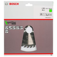 Pilový kotouč Optiline Wood 165x30x2,6mm,36