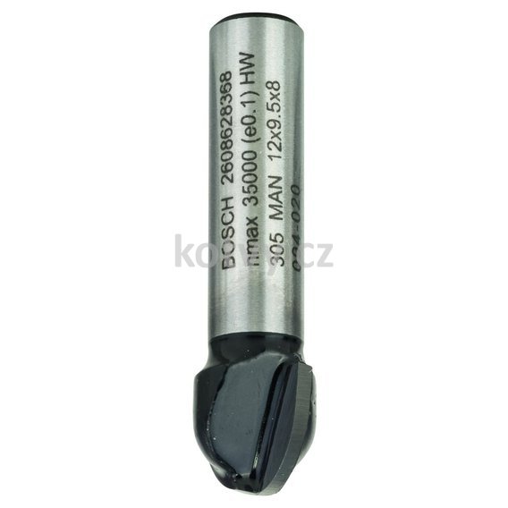 Žlábkovací fréza 8 mm, R1 6 mm, D 12 mm, L 9,2 mm, G 40 mm