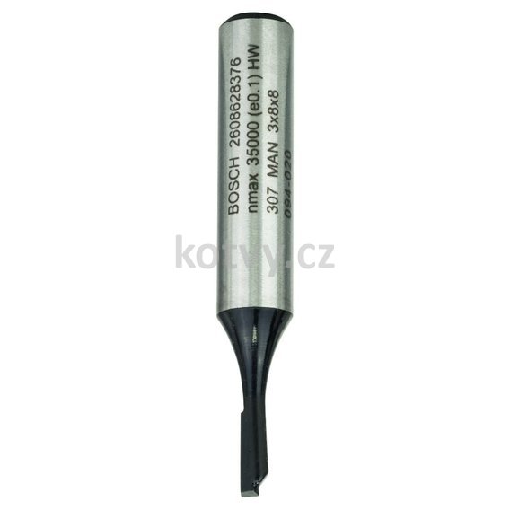 Drážkovací fréza, stopka 8 mm, jednobřitá