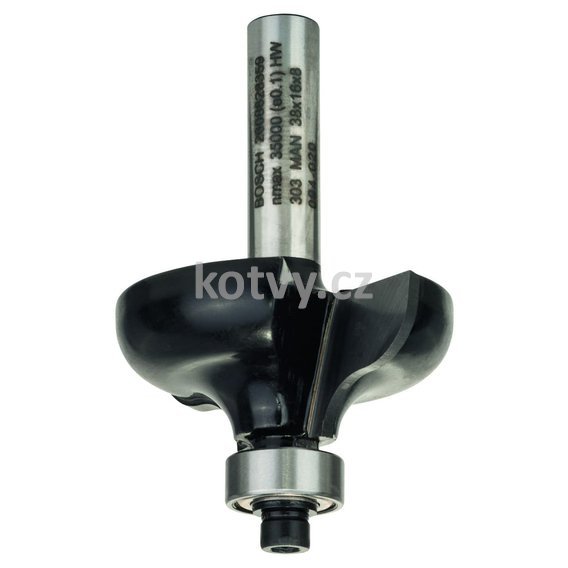 Profilová fréza G 8 mm, R1 6,35 mm, D 38 mm, L 15,7 mm, G 57 mm