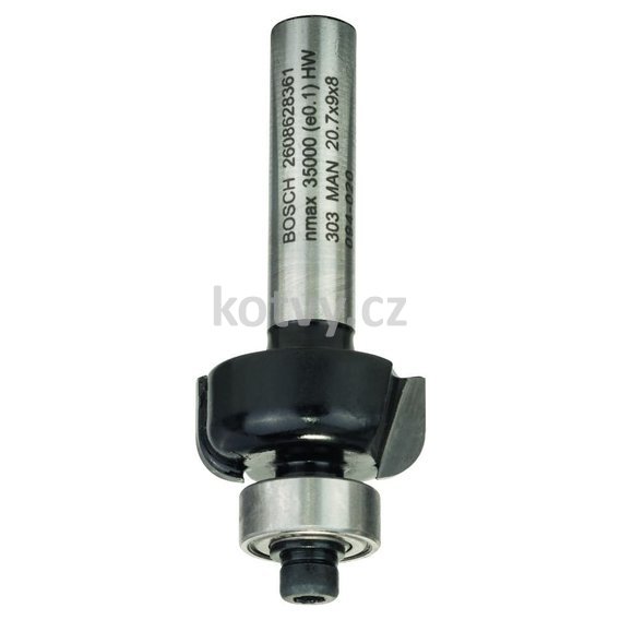 Dlabací fréza s kul. ložiskem, stopka 8 mm