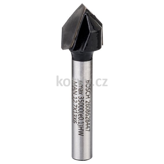 Drážkovací fréza V; stopka 6 mm