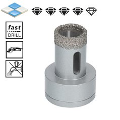 Diamantová děrovka na dlažbu 25mm X-LOCK - 1ks