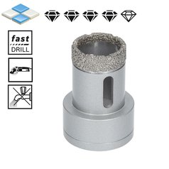 Diamantová děrovka na dlažbu 30mm X-LOCK - 1ks