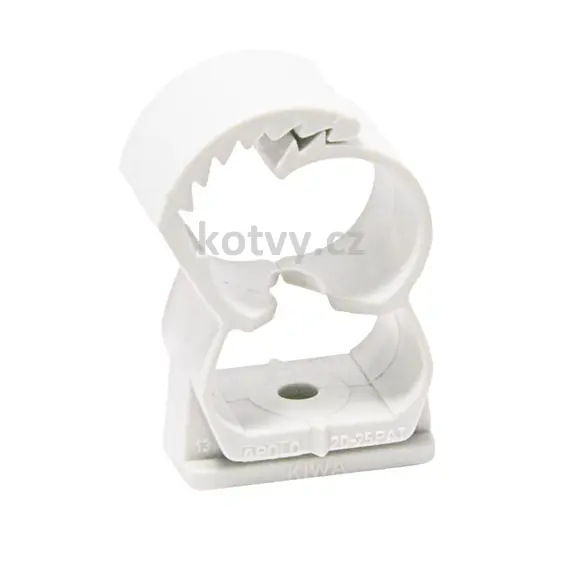 Nastřelovací plastová příchytka ABT Ø 14/18 - bílá