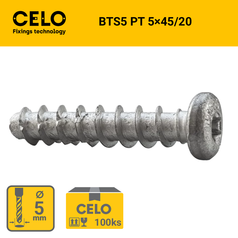 Šroub do betonu BTS5 PT 5x45/20