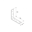 Technický výkres KW 125 Úhelníku 125x125x22x2,0 mm