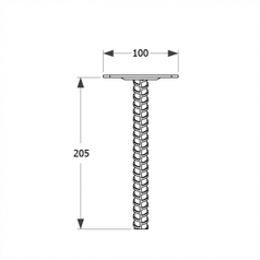 Technický výkres patky sloupku PPS 100