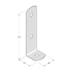 Technický výkres PSC 45 Patka sloupku 45