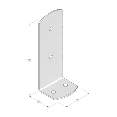 Technický výkres PSC 75 Patka sloupku