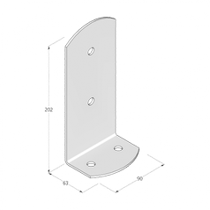 Technický výkres PSC 90 Patka sloupku
