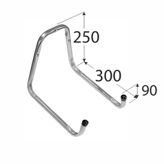 Rozměry držáku pro zahradní hadice HO