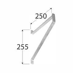 Rozměry držáku univerzálního HMUN 250