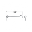 Rozměry ZHK 120 háčku s očkem k zašroubování 120 mm Zn
