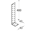 Rozměry KK3 - úhelníku kotevníhio 400x40x40x2,0 mm
