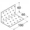 Rozměry KM6 - úhelníku montážního 60x60x100x2,0 mm