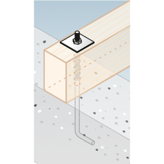Použití SK 250 - kotvy stavební 250x12 mm