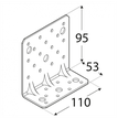 Rozměry KPK 13 - úhelníku s prolisem 95x53x110x2,5 mm