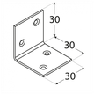 Rozměry KSO 1 - úhelníku širokého Zn plech 30x30x30x1,5 mm